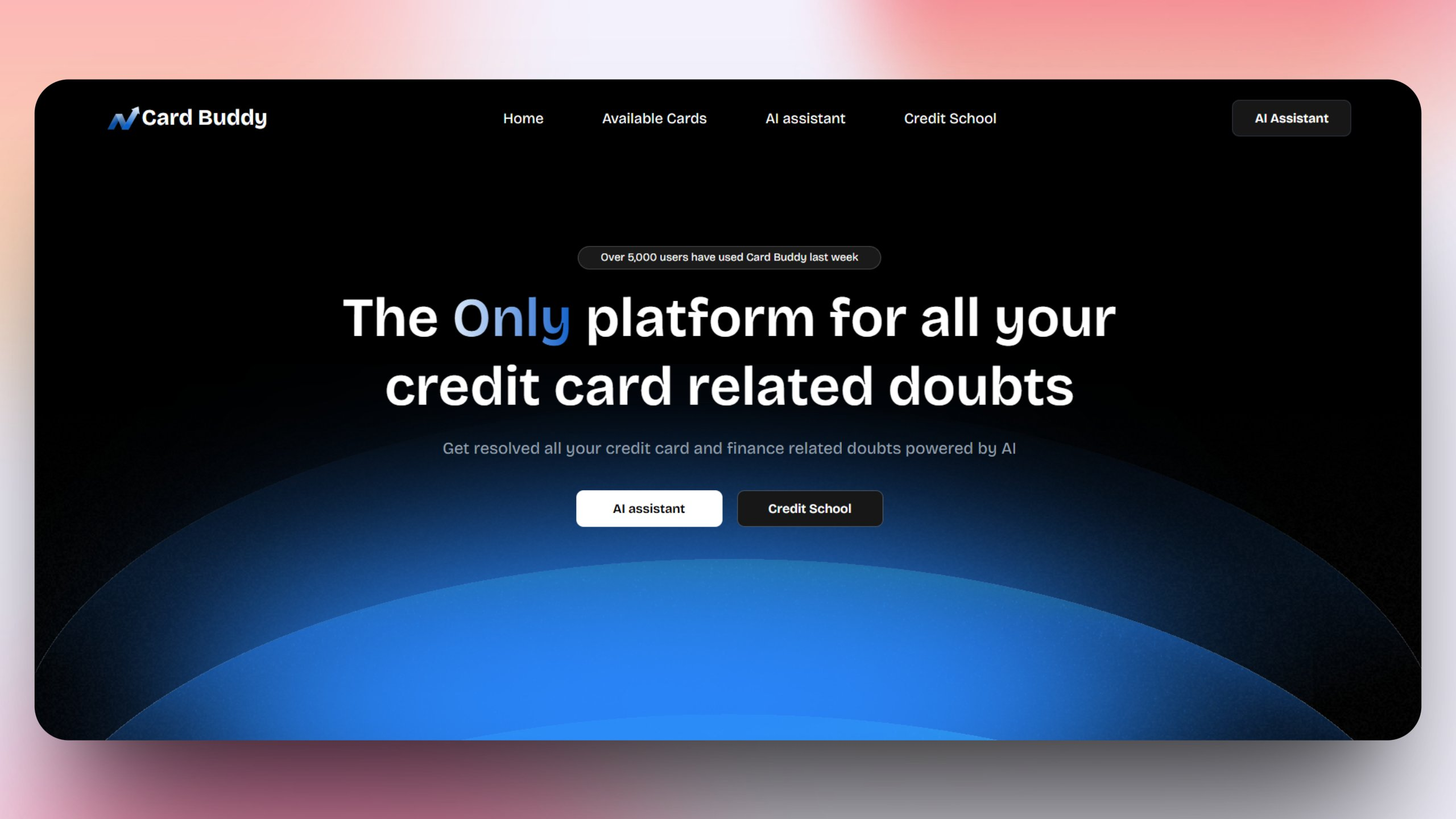 Card Buddy website screenshot